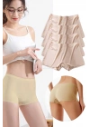 4 Adet Kadın Dikişsiz Görünmez İz Yapmaz Mini Şort Boxer Ten