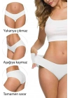 4 Adet Kadın Dikişsiz Lazer Kesim Esnek İz yapmayan Külot S1