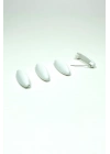 4 Adet Plastik Çengelli Eşarp Ve Şal İğnesi Beyaz 4 cm
