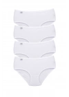 4 Adet Tutku Kadın Yüksek Bel Bato İnce Lastik Külot Beyaz