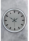 ® 40 cm Beyaz Metal Sade Duvar Saati