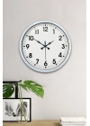 ® 40 cm Beyaz Metal Standart Duvar Saati