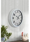 ® 40 cm Beyaz Metal Standart Duvar Saati