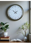 ® 40 Cm Eskitme Metal 24 Saat Göstergeli Özel Tasarım Duvar Saati