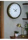 ® 40 Cm Eskitme Metal 24 Saat Göstergeli Özel Tasarım Duvar Saati
