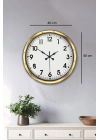 ® 40 cm Metal Gold Standart Duvar Saati – Modern ve Dekoratif Tasarım