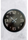 ® 40 cm Siyah Metal Modern Duvar Saati