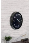 ® 40 cm Siyah Metal Modern Duvar Saati