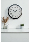 ® 40 cm Siyah Metal Retro Duvar Saati