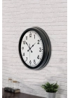 ® 40 cm Siyah Metal Standart Duvar Saati