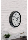 ® 40 cm Siyah Metal Standart Duvar Saati