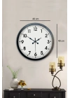 ® 40 cm Siyah Metal Standart Duvar Saati