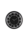 45 Cm Siyah Çerçeve Kabartma Gümüş Rakam Duvar Saati