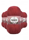 5 Adet Angora Lüks El Örgü İpi Bordo 6679