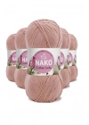 5 Adet Cotton Lüks Yelek Tunik Kazak Bluz Hırka İpi Yünü Pudra 97545