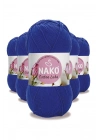 5 Adet Cotton Lüks Yelek Tunik Kazak Bluz Hırka İpi Yünü Saks Mavi 97561