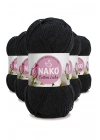 5 Adet Cotton Lüks Yelek Tunik Kazak Bluz Hırka İpi Yünü Siyah 97568