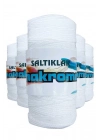 5 Adet Polyester Makrome İpi 10 Kar Beyaz 100 gr