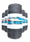 5 Adet Polyester Makrome İpi 420 Koyu Gri 100 gr