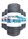 5 Adet Polyester Makrome İpi 420 Koyu Gri 100 gr