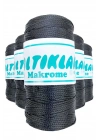 5 Adet Polyester Makrome İpi 68 Füme Gri 100 gr