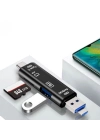 ®  5 In 1 Çok Fonksiyonlu USB 2.0 Micro Sd Kart Okuyucu - Usb/micro Usb/type-C Çıkışlı, Otg Çevirici