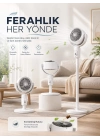 5 Kademeli Hız Ayarıyla Güçlü Hava Akışlı Dikey Vantilatör