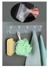 5li Kendinden Yapışkanlı Güçlü Şeffaf Askılık - Kapı Arkası Mutfak Duvar Banyo Askı