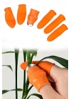 ®  5 Parça Pratik Parmak Koruyucu 1 Parça Baş Parmak Bıçaklı Eldiven Sebze Meyve Soyucu Kesme Ayıklayıcı Silikon Set