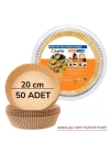 ®  50 Adet 20 cm Air Fryer Pişirme Kağıdı Tek Kullanımlık Yağ Geçirmez Yuvarlak Tabak Model PVC