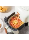 ®  50 Adet 20 cm Air Fryer Pişirme Kağıdı Tek Kullanımlık Yağ Geçirmez Yuvarlak Tabak Model PVC