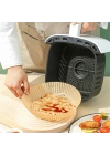 ®  50 Adet Air Fryer Pişirme Kağıdı Tek Kullanımlık  23 Cm Yuvarlak Pişirme Kağıdı XXL PVC li