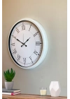 ® 52 cm Beyaz Metal Roma Rakamlı Duvar Saati