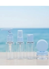 5’li Seyahat Dolum Şişe Seti 30 ml Şeffaf Taşıma Çantalı