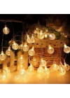 5m 28 Led Kristal Top Gün Işığı Şeffaf Kablo Fişli Eklemeli