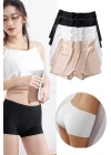 6 Adet Kadın Dikişsiz Görünmez İz Yapmaz Mini Şort Boxer Siyah Beyaz Ten