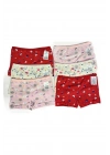 6 Adet Kız Çocuk Desenli Penye Boxer 403