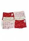 6 Adet Kız Çocuk Desenli Penye Boxer 403