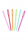 6 Adet Plastik Yün Iğnesi 9cm