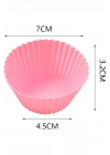 6 Adet Yıkanabilir Mini Tırtıklı Muffin Kalıbı- Ribanalı Kek-cupcake- Renkli Hamur Işi Kabı