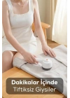 ® 6 Bıçaklı Şarjlı Tüy Ve Tiftik Temizleme Makinesi Beyaz Yuvarlak Tasarım YEDEK BIÇAKLI