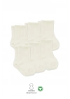 6Lı Basic Penye Soket Çorap 10101 Ekru