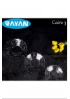 6lı Cam Tabak Güneş Yıldız Gül 3 Model Royaleks-G-405