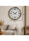 ® 60 cm Gold Metal Dekoratif Duvar Saati
