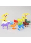 ® 676 Toy Play 12 Parça Renkli Mini Çiftlik Hayvanları Figür Seti 4-6 cm