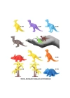 ® 683 Toy Play 12 Parça Renkli Mini Dinozor Figür Seti 4-6 cm