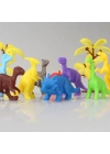 ® 683 Toy Play 12 Parça Renkli Mini Dinozor Figür Seti 4-6 cm