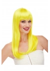 Sarı Renk Uzun Düz Parti Peruğu