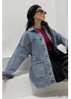 Kadın Kot Ceket Mavi