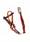 Euro Dog Köpek Uzatma Tasması ve Göğüs Tasması Takımı Kırmızı/Siyah 25 Mm 120 Cm - 454-JCLH736-KIRMI